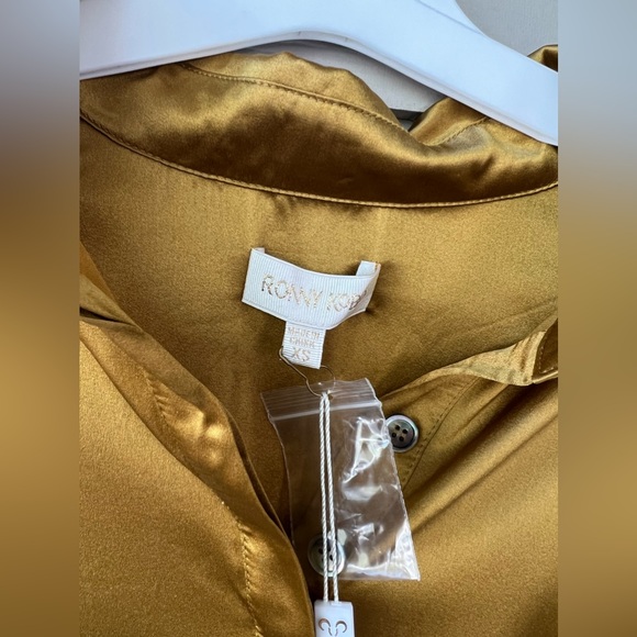 RONNY KOBO Taliah Tie-Front Silk Blouse in XS - Picture 5 of 8